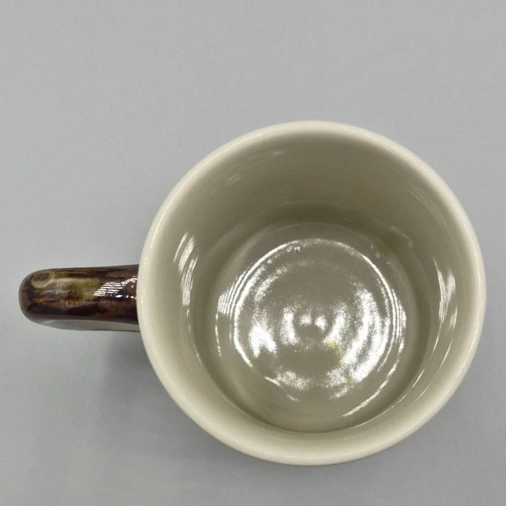 Panda Bear Coffee Mug Vintage Japan Cup Mom Baby Bamboo Brown Cream - Picture 4 of 6